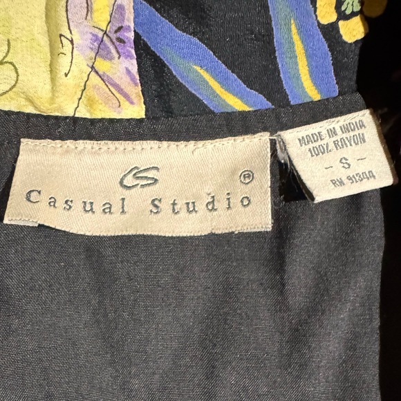 Vintage Patchwork Floral Jacket Casual Studio Rayon Blazer Small - Picture 4 of 6